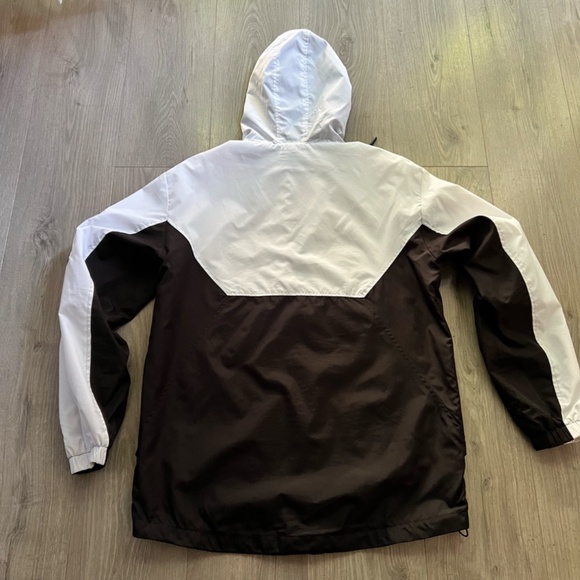CSG Men's Hooded Black/White Windbreaker Jacket Size Medium - Picture 6 of 10